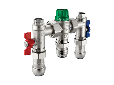 Ausimix 15mm 4-in-1 Thermostatic Mixing Valve with SharkBite Connections